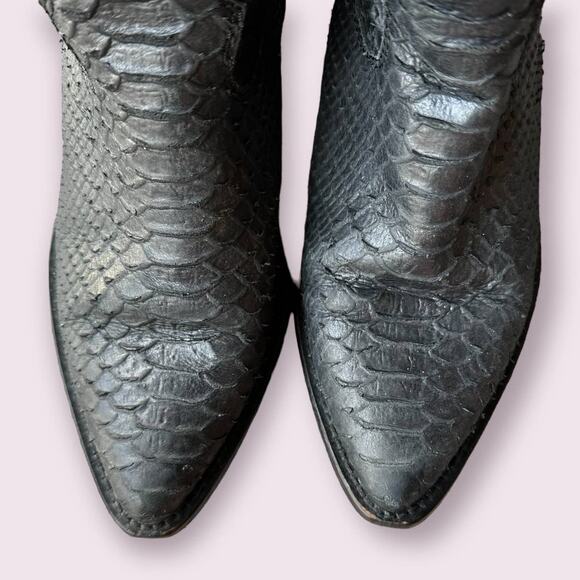 Zara Black Textured Ankle Boots - Picture 5 of 11